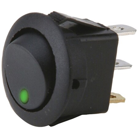 Install Bay 20 amp Round Rocker LED Switches without Leads Green IBRRSG